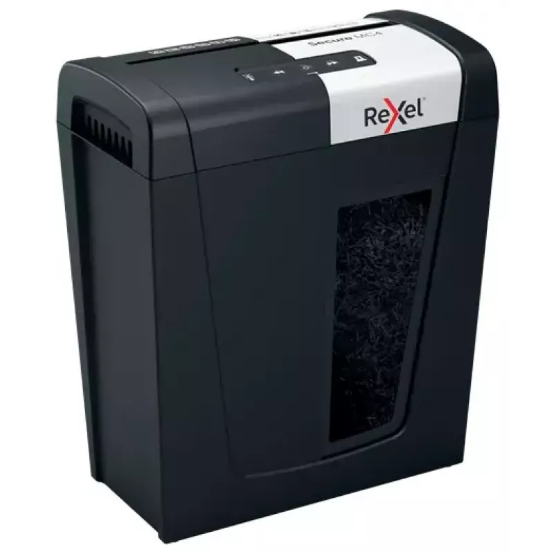 Rexel Secure MC4 asiakirjasilppuri mikrosilppu 60 dB musta, hopea