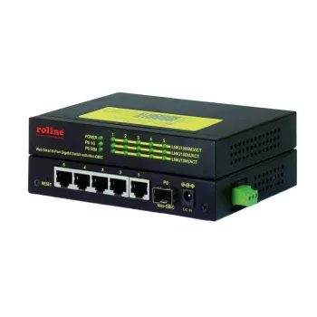 Verkkokytkin ROLINE 21.13.1162 Gigabit Ethernet 5 porttia PoE