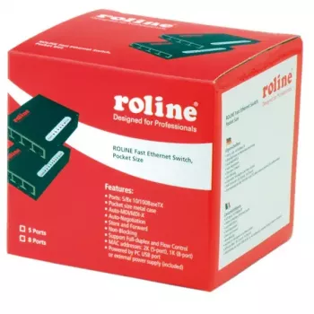 Fast Ethernet -kytkin ROLINE 21.14.3133 Pocket 5 porttia