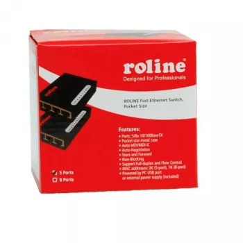 Fast Ethernet -kytkin ROLINE 21.14.3133 Pocket 5 porttia