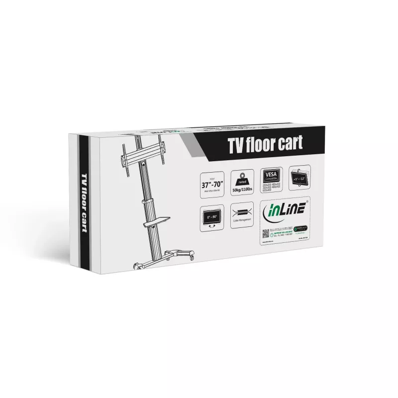 InLine korkeussäädettävä TV-taso, LED-TV 37 inch–70 inch (94–178 cm), max. 50 kg