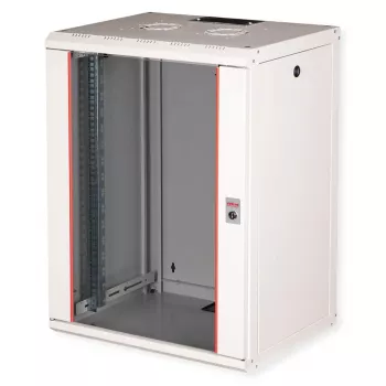 Seinäasennettava 19 inch räkkikaappi ROLINE Pro 16U 600x450 mm, harmaa, avainlukko, IP20
