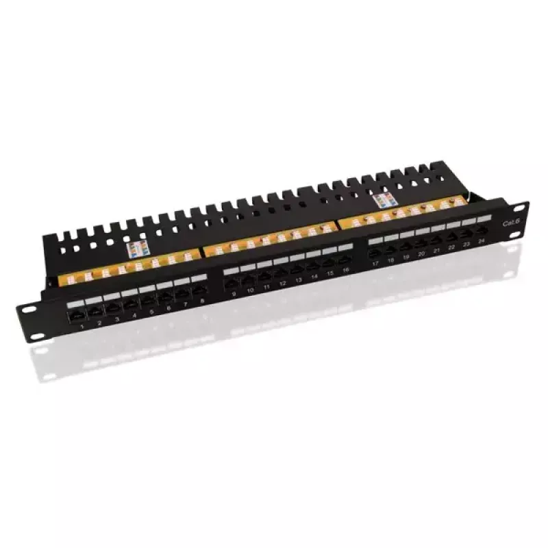 VALUE Patchpanel Cat.6/Class E 24 porttia UTP musta