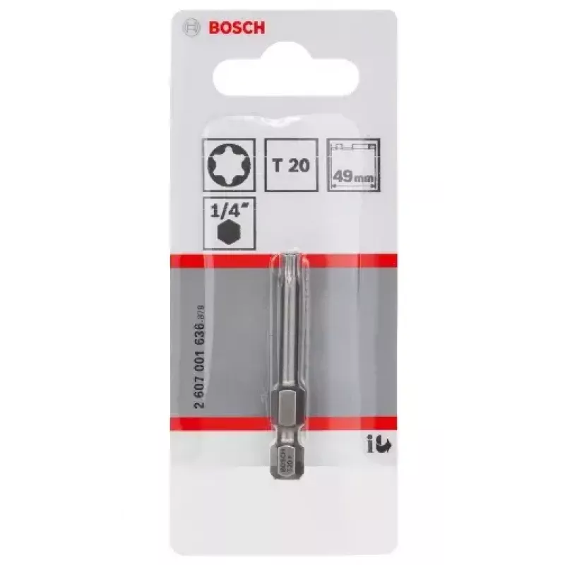 Bosch 2607001636 Torx-ruuvimeisselin kärki T20, 25,4 mm, kuusiokanta