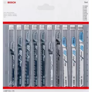 Bosch 2 607 011 170 pistosahan-/kuviosahan-/puukkosahanterä pistosahanterä 10 kpl