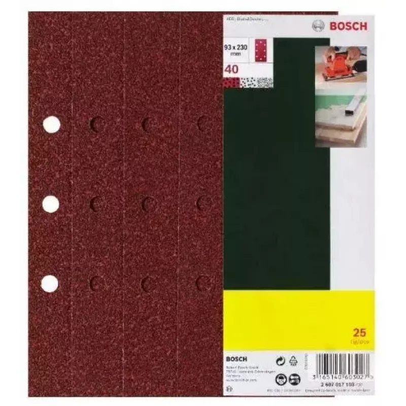 Bosch 2 607 017 097 hiomatarvikkeet 25 kpl