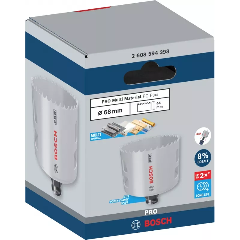 Reikäsaha Bosch PRO 68 mm Progressor PC Plus – malli 2608594398 metallille ja puulle