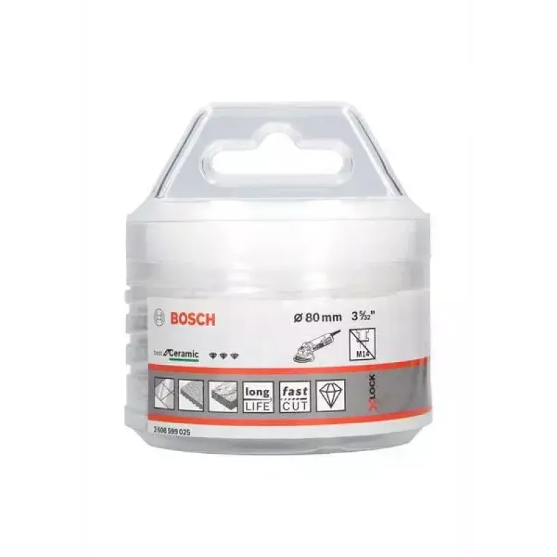Bosch X-LOCK DRYspeed Timanttikuivaporanterä keramiikalle, 80 mm