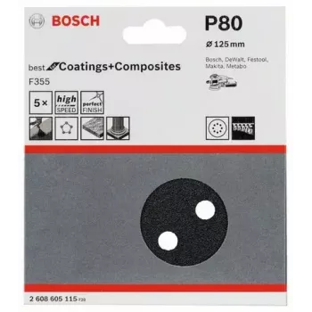 Bosch F355 -hiomapaperi 5 kpl 2608605115