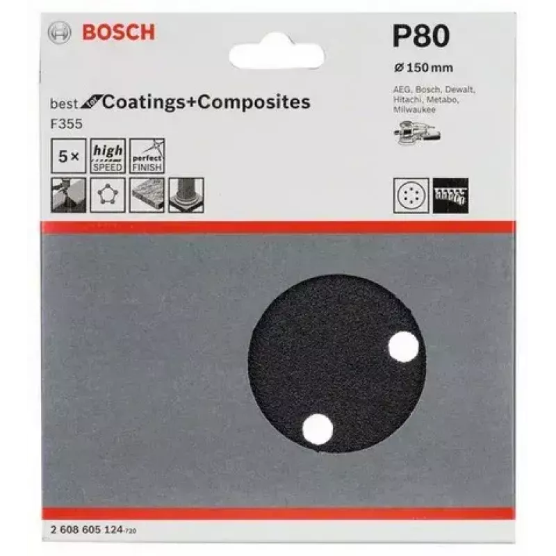 Bosch F355 -hiomapaperi 5 kpl
