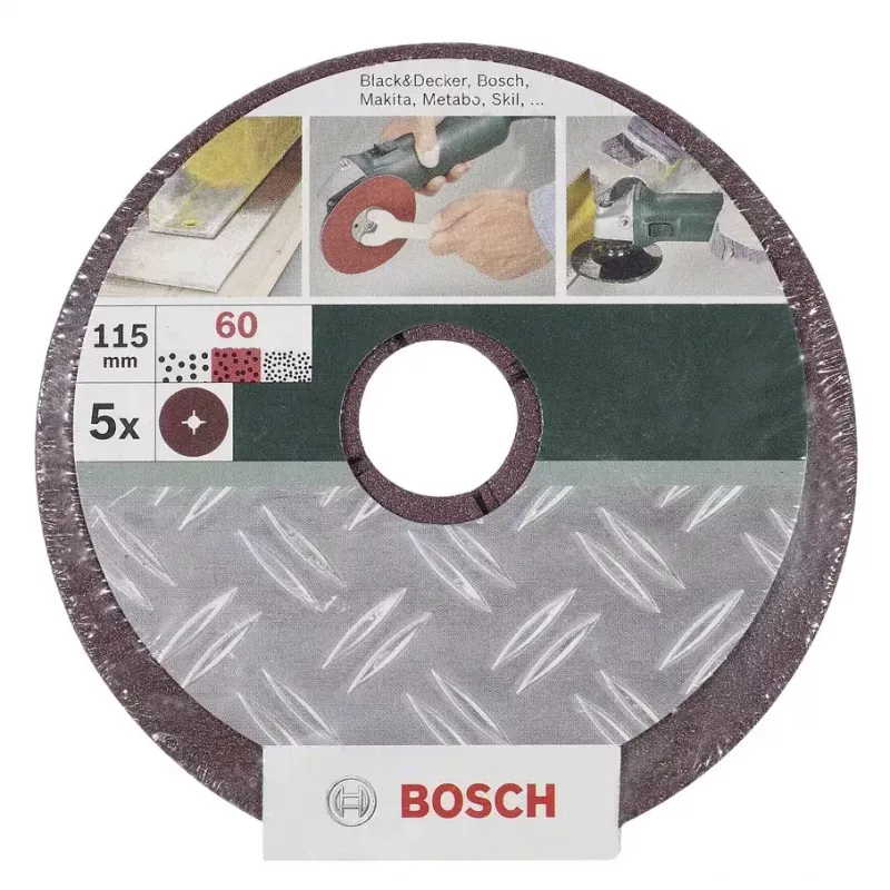 Bosch 2609256252 hiomapaperi hiomalaikalle, 125 mm, karkeus 80, 5 kpl