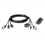 ATEN HDMI - DVI-D USB USB KVM -kaapeli äänellä; 1,8 m USB HDMI - DVI-D Secure KVM