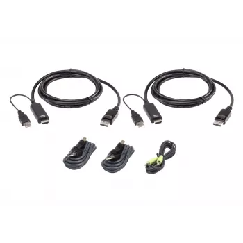 KVM-kaapelisarja ATEN 1,8 m USB Dual Display Secure USB-näppäimistö-hiiri