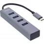 InLine USB-C 3.2 -monikeskitin (4x USB-A 5Gb/s), OTG, alumiinikotelo