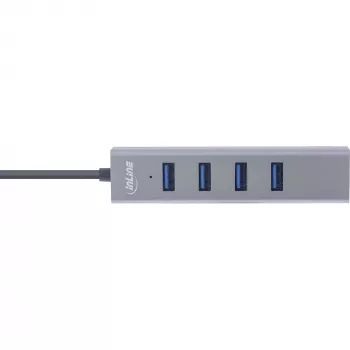 InLine USB-C 3.2 -monikeskitin (4x USB-A 5Gb/s), OTG, alumiinikotelo