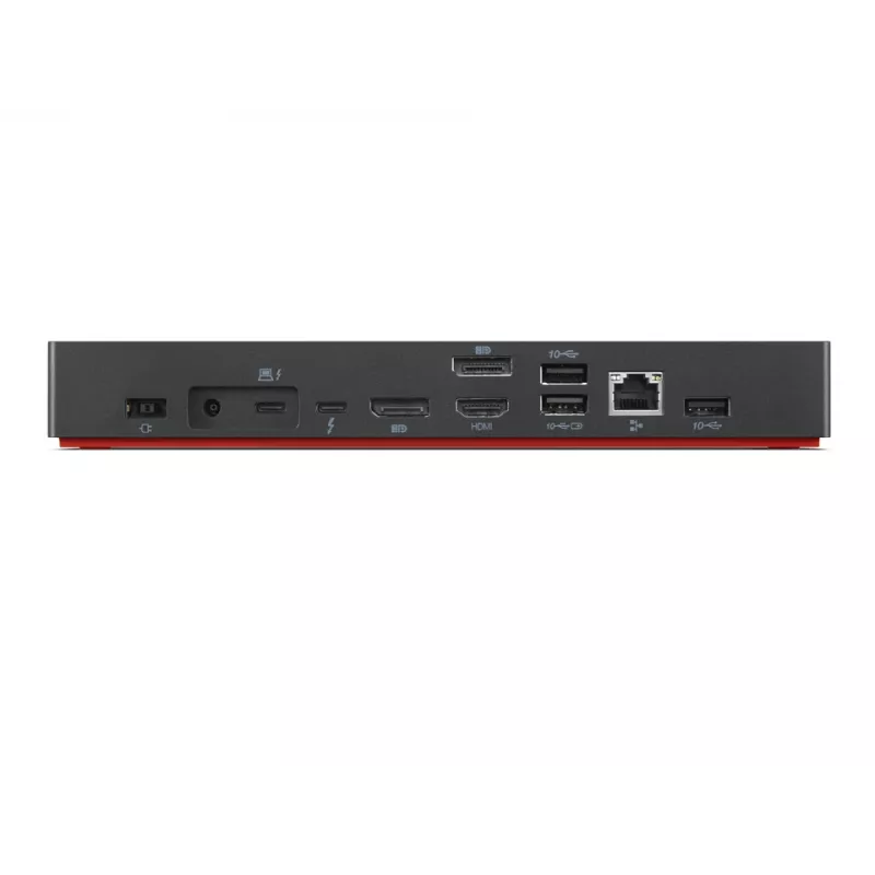 Lenovo 40B00300IT kannettavan telakointiasema/porttireplikaattori johdollinen Thunderbolt 4 musta, punainen