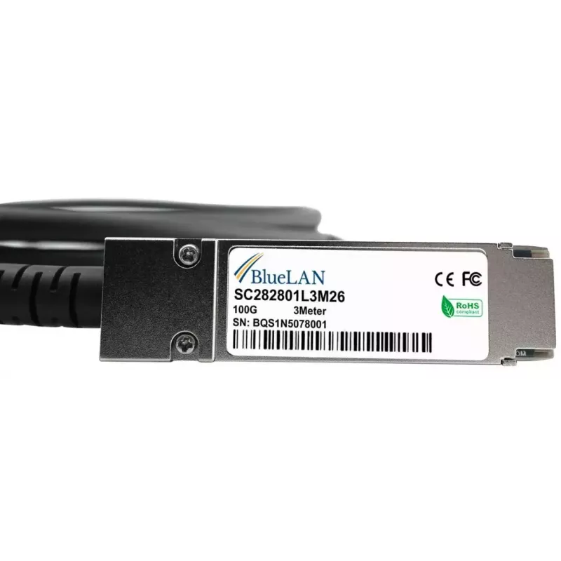 InfiniBand-/kuituoptinen kaapeli BlueOptics 470-ABPY 1 m QSFP28 musta