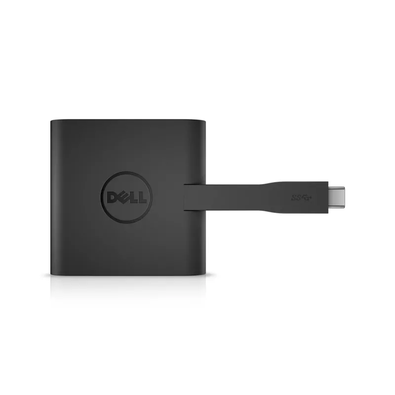 USB-C-keskitin DELL USB-C - HDMI / VGA / Ethernet / USB 3.0 musta