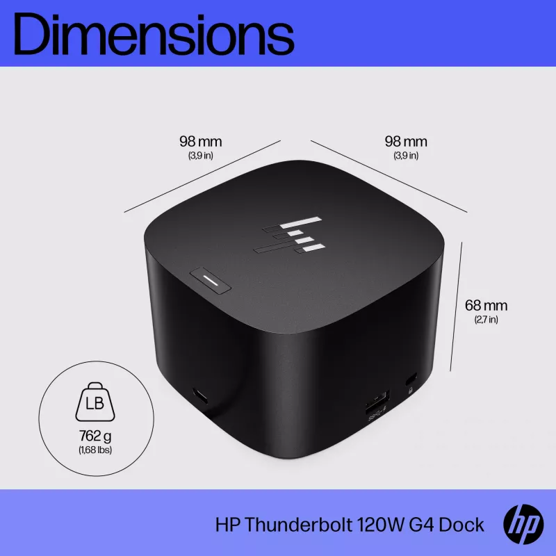 HP Thunderbolt Dock 120W G4 langallinen telakointiasema musta Thunderbolt 4