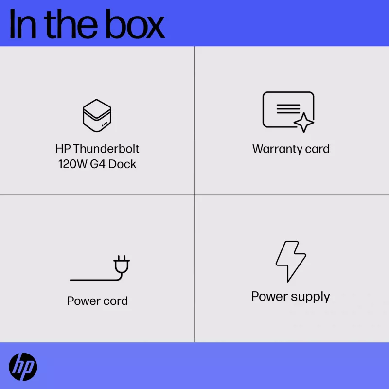 HP Thunderbolt Dock 120W G4 langallinen telakointiasema musta