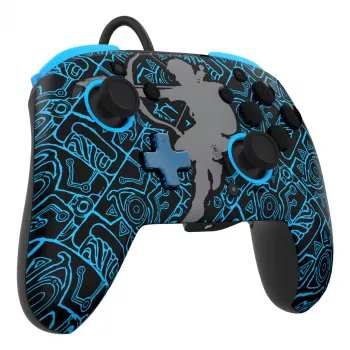 PDP Nintendo Switch Sheikah Shoot REMATCH GLOW -ohjain, peliohjain, Nintendo Switch, Nintendo Switch Lite, Nintendo Switch OLED, D-pad, Home-painike, analoginen / digitaalinen, johdollinen, USB