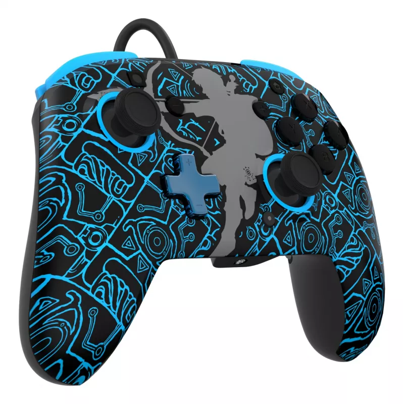 PDP Nintendo Switch Sheikah Shoot REMATCH GLOW -ohjain, peliohjain, Nintendo Switch, Nintendo Switch Lite, Nintendo Switch OLED, D-pad, Home-painike, analoginen / digitaalinen, johdollinen, USB
