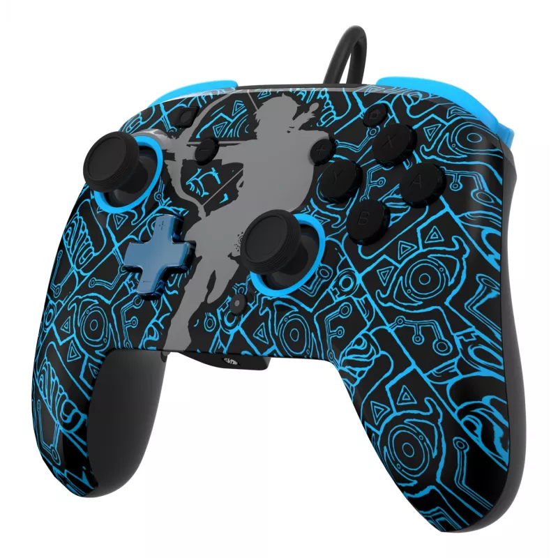 PDP Nintendo Switch Sheikah Shoot REMATCH GLOW -ohjain, peliohjain, Nintendo Switch, Nintendo Switch Lite, Nintendo Switch OLED, D-pad, Home-painike, analoginen / digitaalinen, johdollinen, USB
