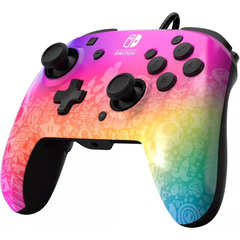 PDP REMATCH johdollinen ohjain: Star Spectrum Nintendo Switchille, Nintendo Switch - OLED-malli