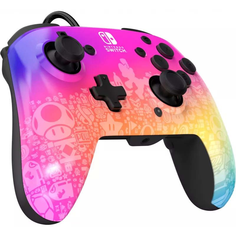 PDP REMATCH johdollinen ohjain: Star Spectrum Nintendo Switchille, Nintendo Switch - OLED-malli