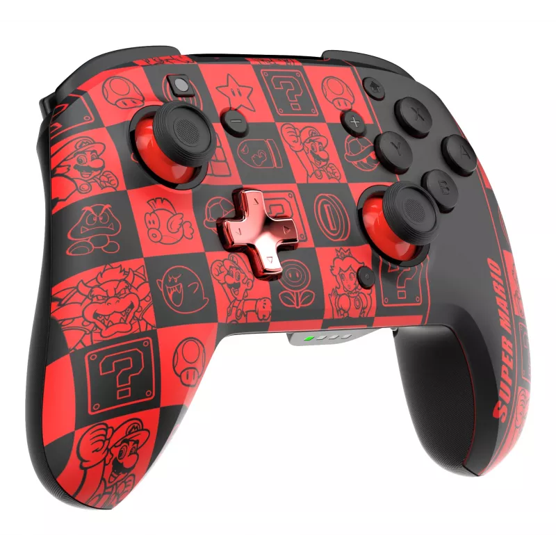 PDP REMATCH GLOW musta, vihreä, punainen peliohjain analoginen / digitaalinen Nintendo Switch, Nintendo Switch OLED