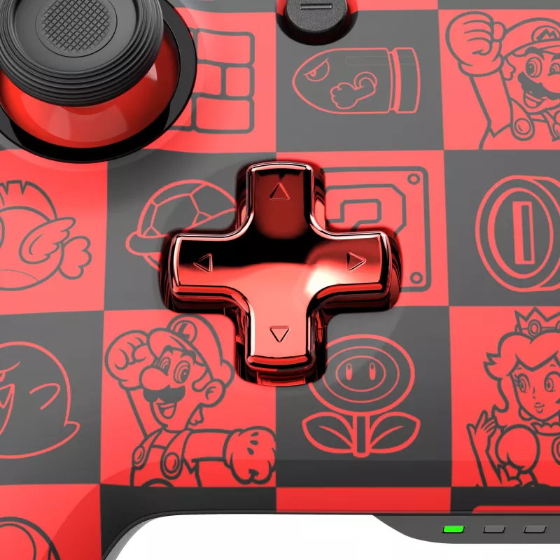 PDP REMATCH GLOW musta, vihreä, punainen peliohjain analoginen / digitaalinen Nintendo Switch, Nintendo Switch OLED