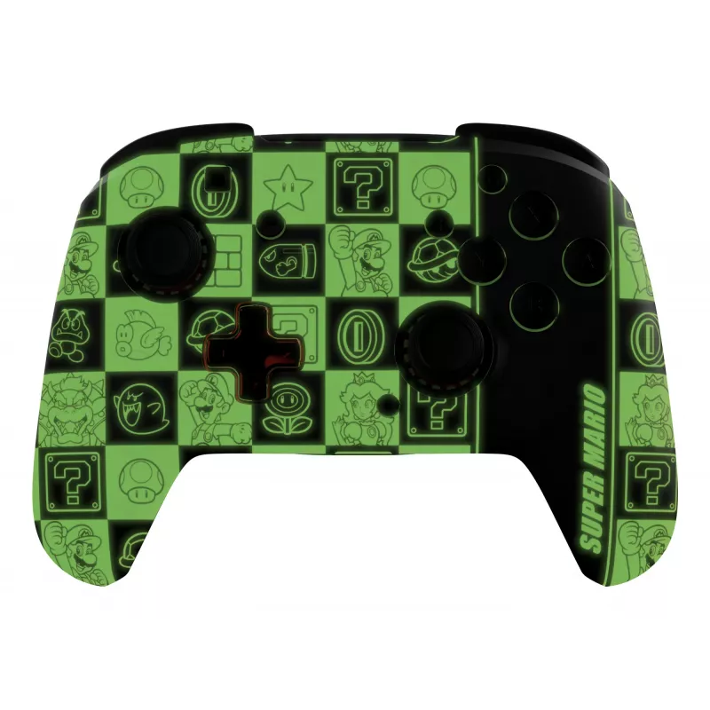 PDP REMATCH GLOW musta, vihreä, punainen peliohjain analoginen / digitaalinen Nintendo Switch, Nintendo Switch OLED