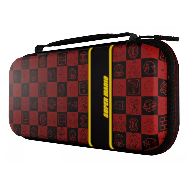 PDP Travel Case Plus GLOW: Super Icon, Nintendo Switchille, Nintendo Switch Lite, Nintendo Switch – OLED-malli
