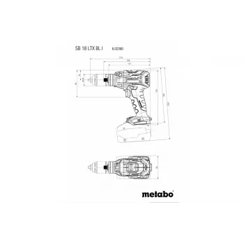 Pistoolikahvaporakone Metabo SB 18 LTX BL I