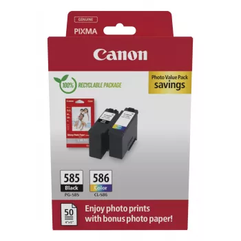 Canon PG-585/CL-586 PVP mustepatruuna 2 kpl alkuperäinen musta, syaani, magenta, keltainen