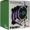 Inter-Tech Argus RS-04 RGB-tuuletinsarja, 3x 120 mm, 50 cm LED-nauha ja kaukosäädin, musta
