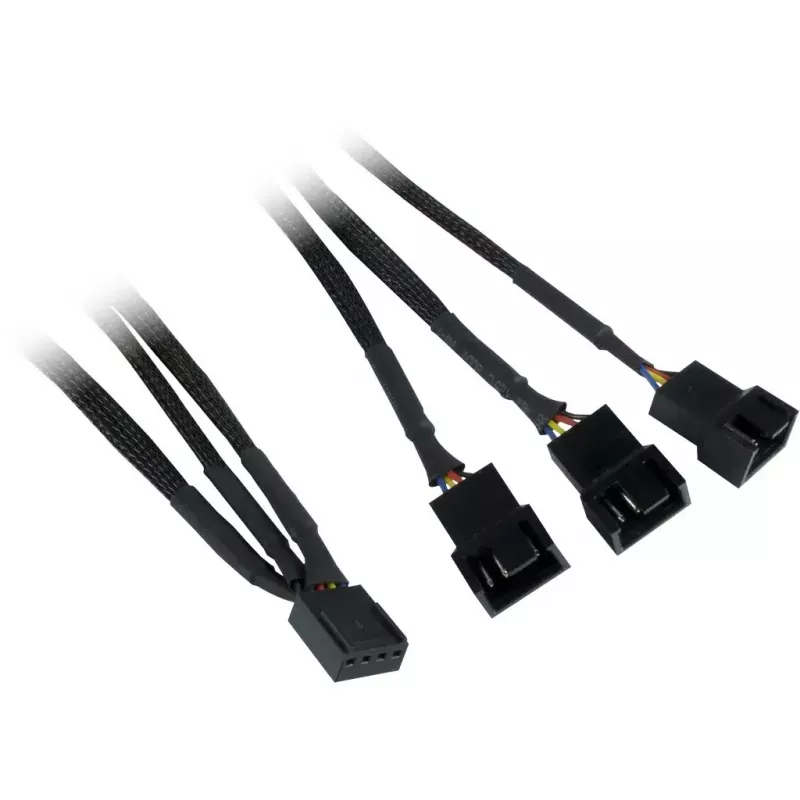 Inter-Tech Argus RS-04 RGB-tuuletinsarja, 3x 120 mm, 50 cm LED-nauha ja kaukosäädin, musta