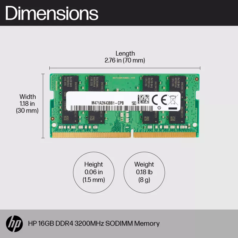 Muistimoduuli HP 16GB DDR4 3200 SODIMM