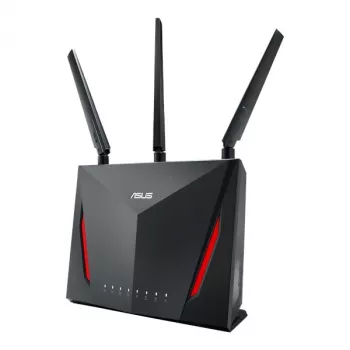 Pöytä-WLAN-reititin ASUS RT-AC2900, dualband 2,4/5 GHz, Wi‑Fi 5 (802.11ac), 2917 Mbit/s, Gigabit Ethernet, 4 LAN-porttia, USB, 4 antennia
