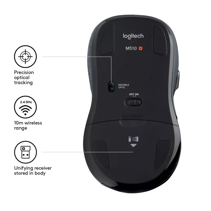 Hiiri Logitech M510 RF langaton