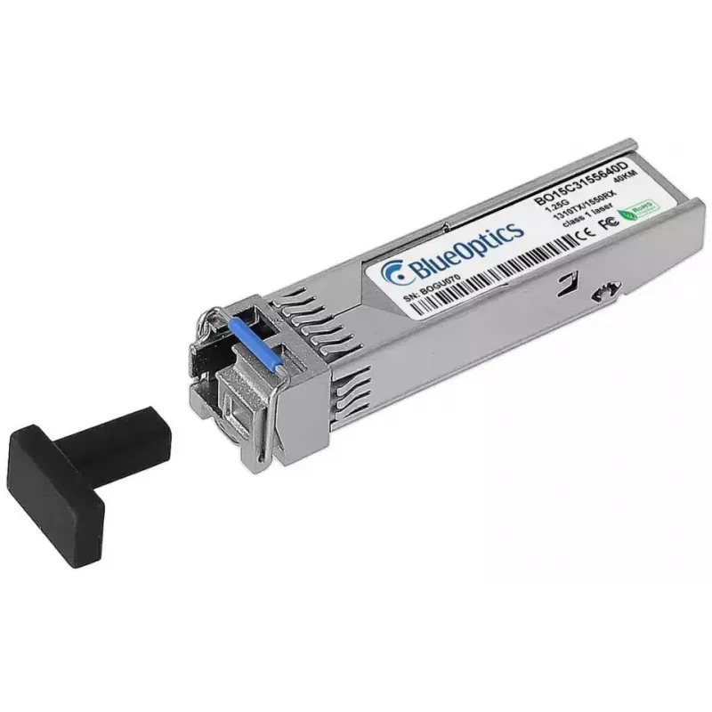 BlueOptics 942 208-001-BO SFP BiDi -lähetinvastaanotin, Hirschmann 942 208-001 -yhteensopiva, yksimuotoinen, gigabit, kuituoptinen (BO15C3155640D)