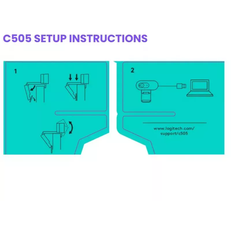Verkkokamera Logitech C505 HD 1280x720 USB musta