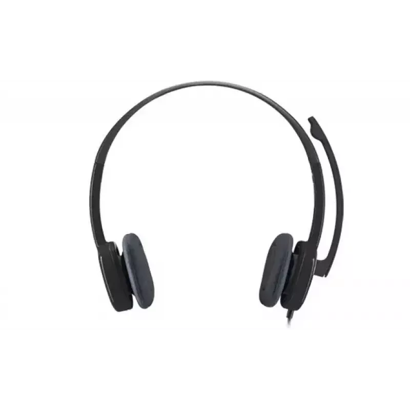 Logitech H151 stereokuulokemikrofoni melua vaimentavalla mikrofonilla, langallinen, musta