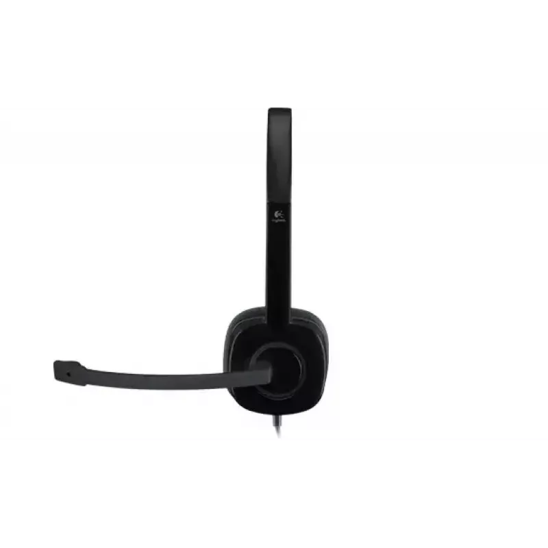 Logitech H151 stereokuulokemikrofoni melua vaimentavalla mikrofonilla, langallinen, musta