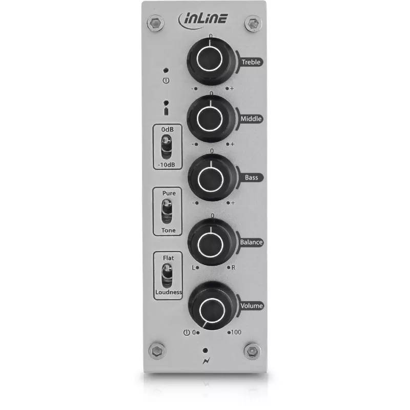 InLine AmpEQ mobile, Tri-Tone Hi-Res AUDIO esi- ja kuulokevahvistin, 3,5 mm stereo