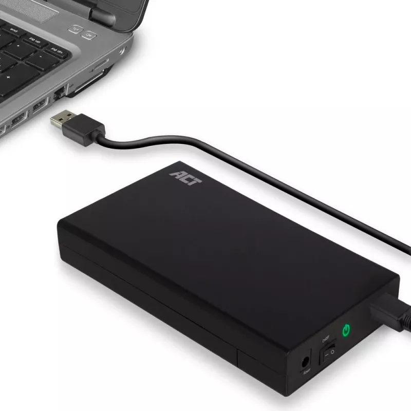 HDD/SSD-kotelo ACT AC1405 3,5 tuuman SATA USB 3.2 Gen1 musta