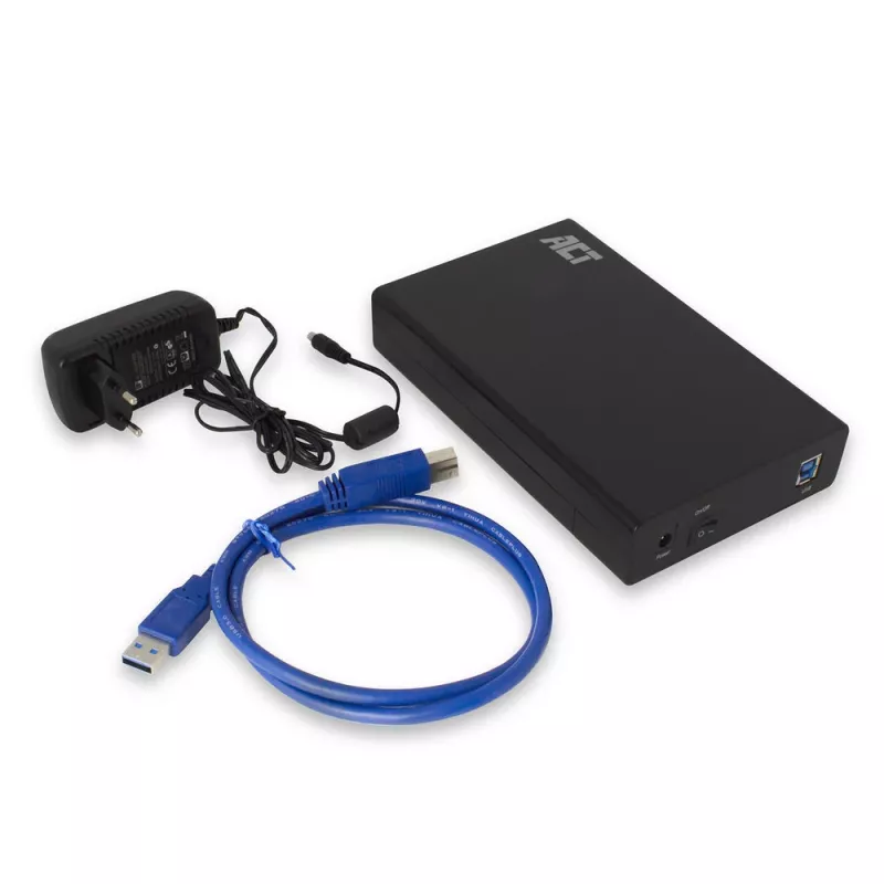 HDD/SSD-kotelo ACT AC1405 3,5 tuuman SATA USB 3.2 Gen1 musta
