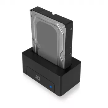 ACT 2,5 tuuman/3,5 tuuman SATA HDD/SSD telakointiasema USB 3.2 Gen1 musta