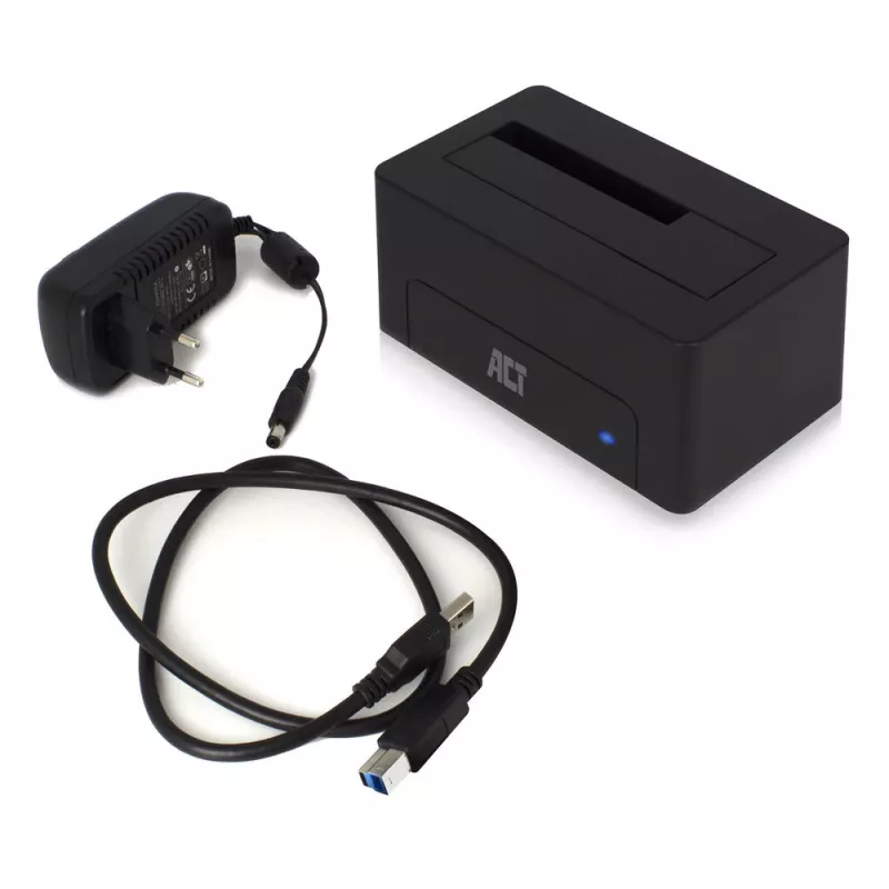 ACT 2,5 tuuman/3,5 tuuman SATA HDD/SSD telakointiasema USB 3.2 Gen1 musta