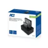 ACT AC1504 kaksois-HDD-telakointiasema, USB 3.2 Gen 1, musta